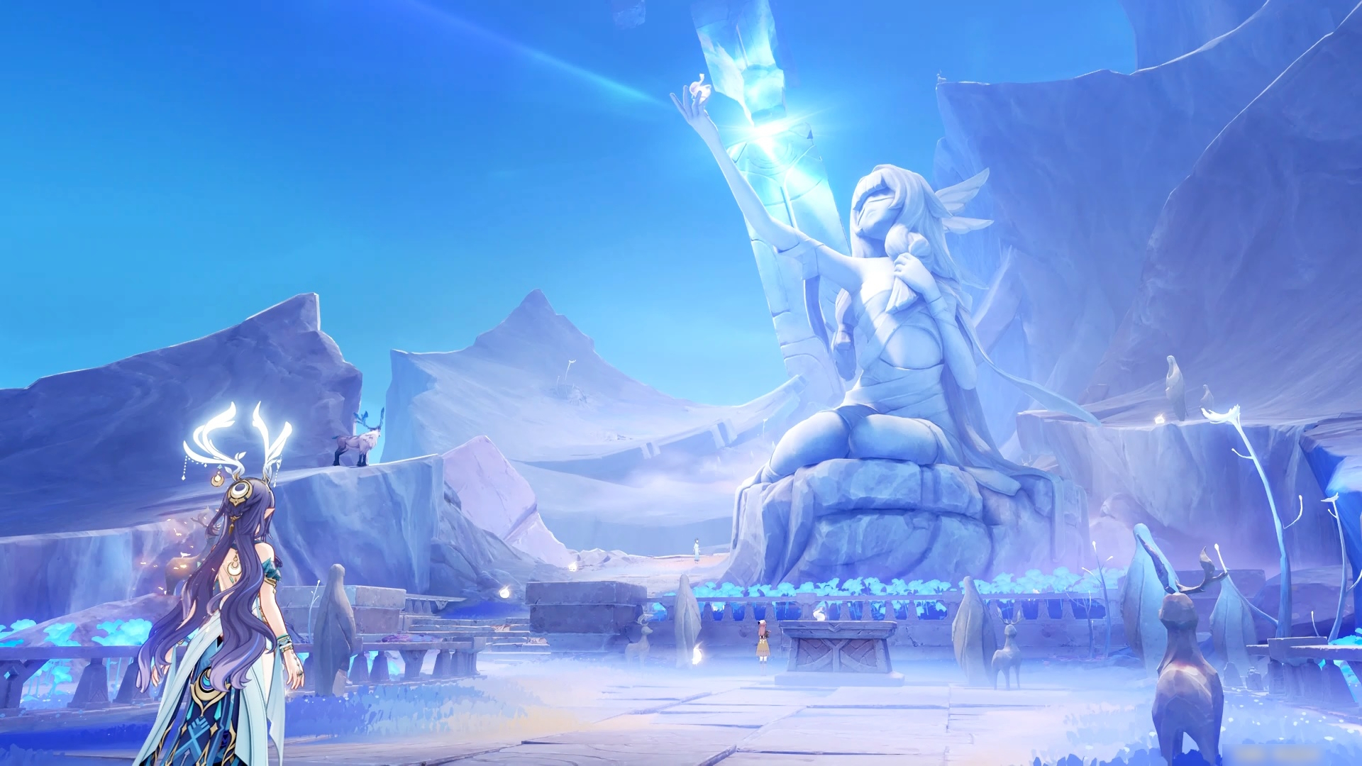 コロンビーナと思われる像も