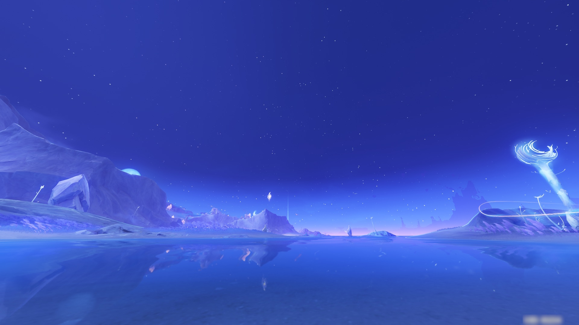 夜は空に深い青味がかかったかのよう。映えスポット多めな印象だ