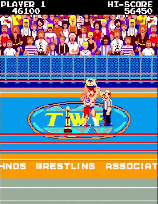 チャンピオンベルトを奪取すると、リング上でプレイヤーの勝利を称える演出を見ることができる