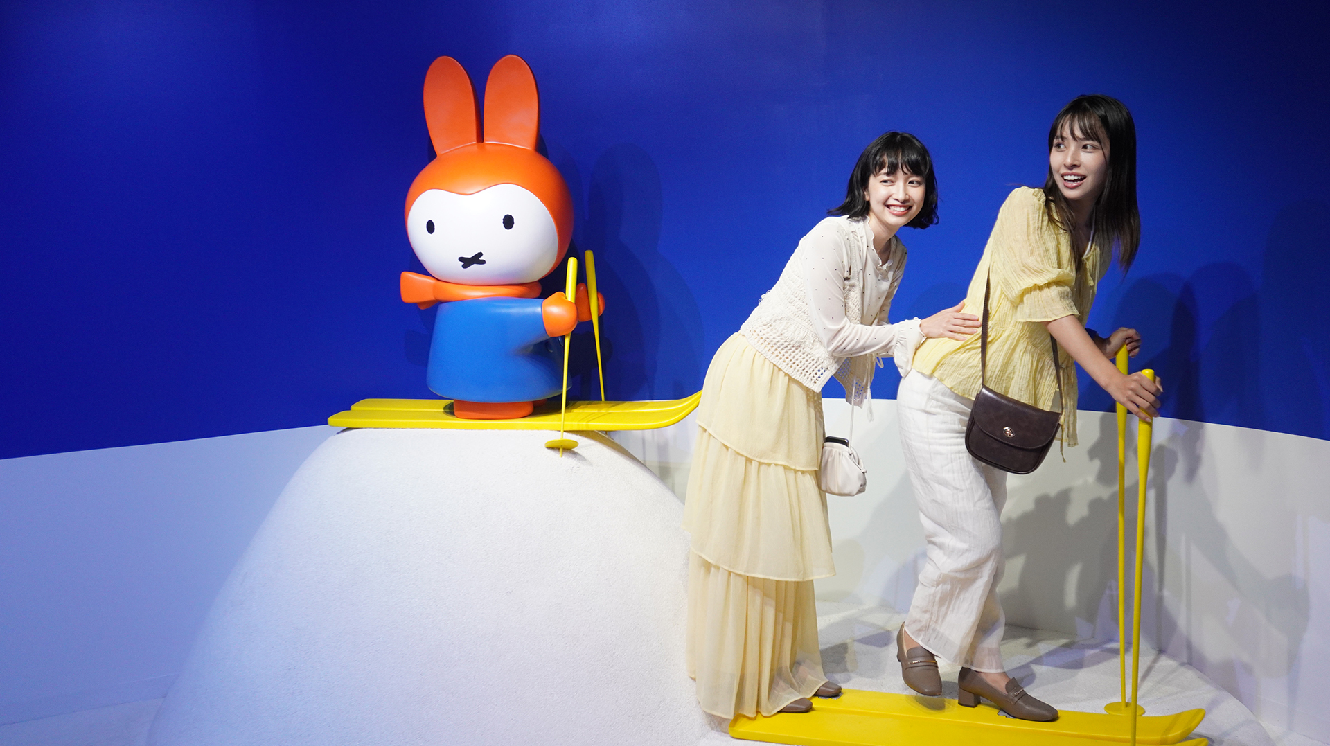 ミッフィーと一緒にスキー