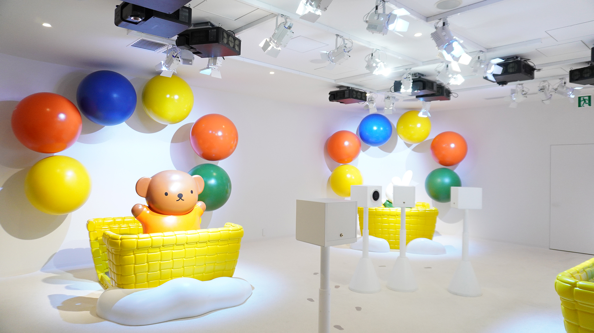 風船がついたかごで空の旅