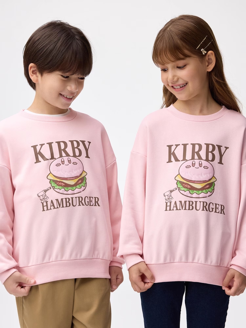 KIDS(男女兼用)グラフィックスウェットシャツ Kirby（カラー: 11 PINK）1,990円