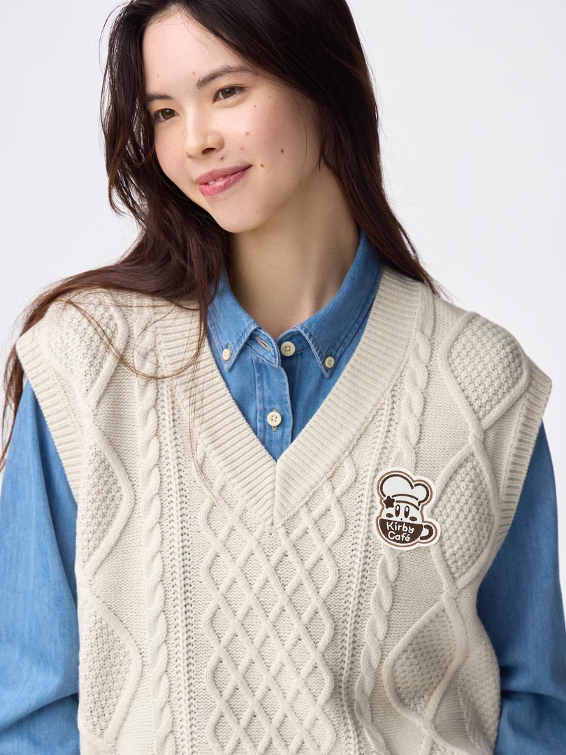 ケーブルニットベスト Kirby（カラー: 30 NATURAL） 2,290円
