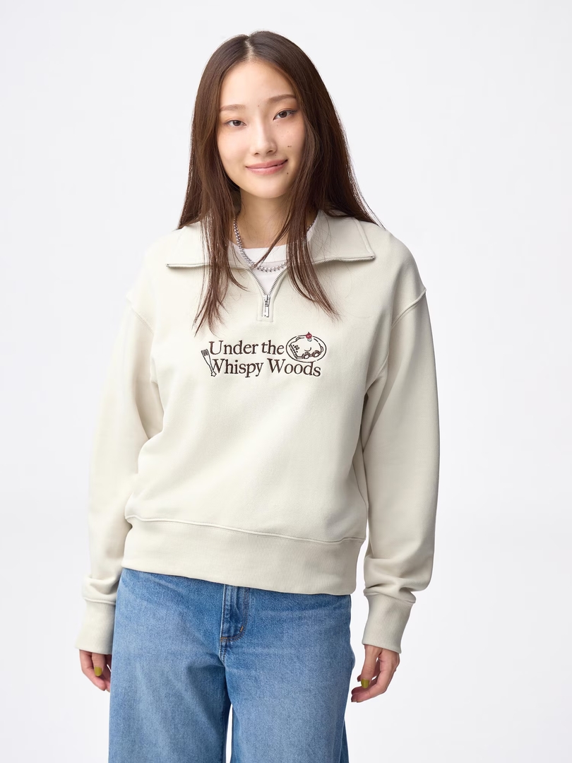 スウェットハーフジッププルオーバー Kirby（カラー: 30 NATURAL）2,990円