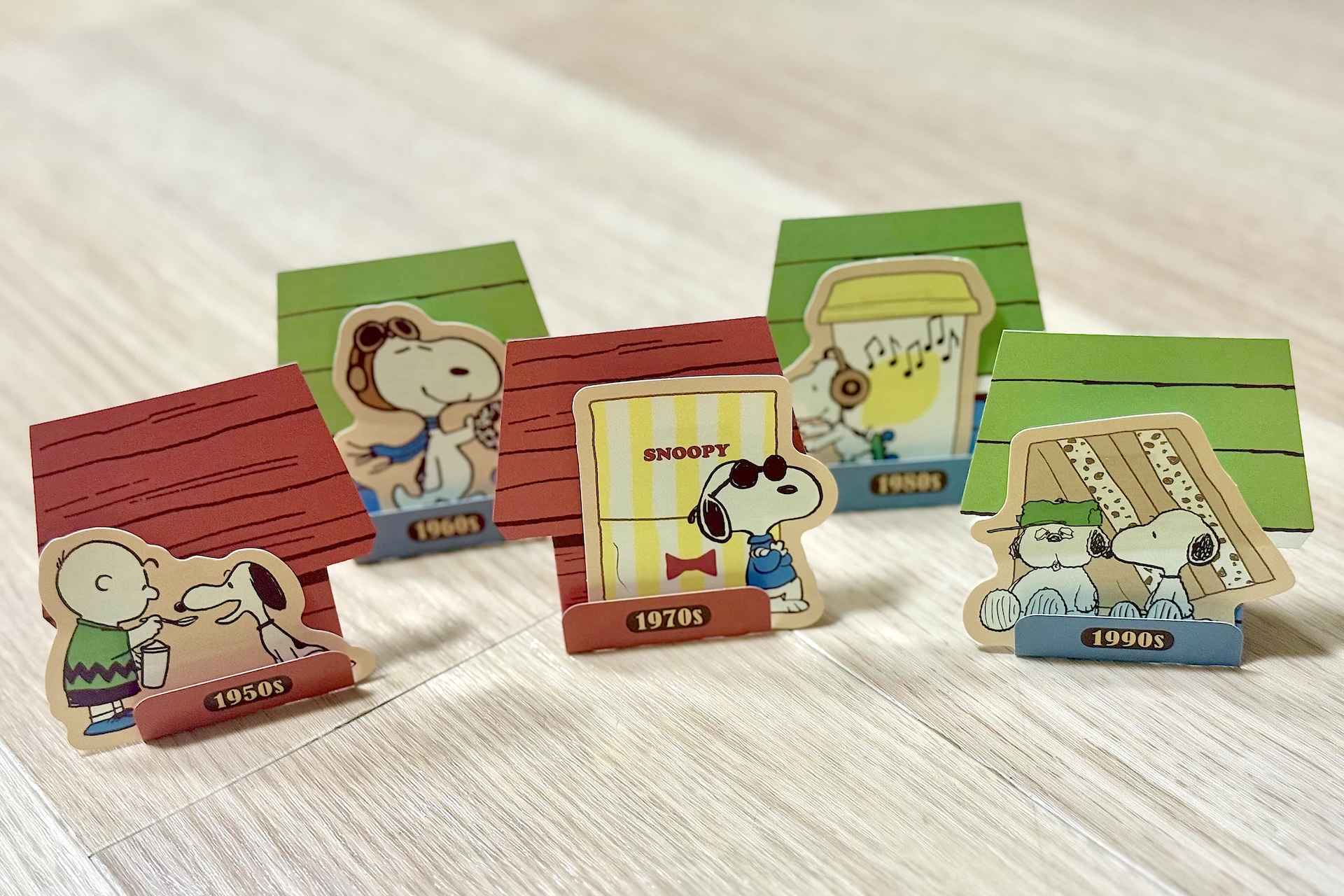 組み立てたものを並べてみた。デスクや棚の隅などに飾っておくとかわいいのでぜひ集めてみてほしい