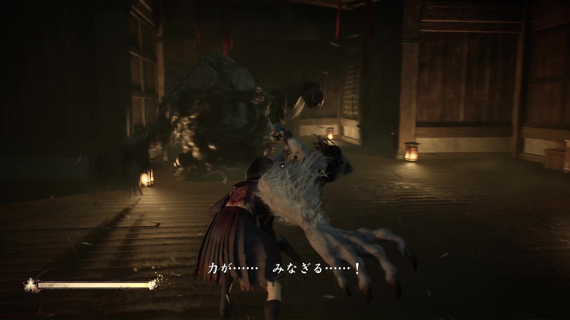 葛の葉の烙印の力で獣の腕がさらに巨大化