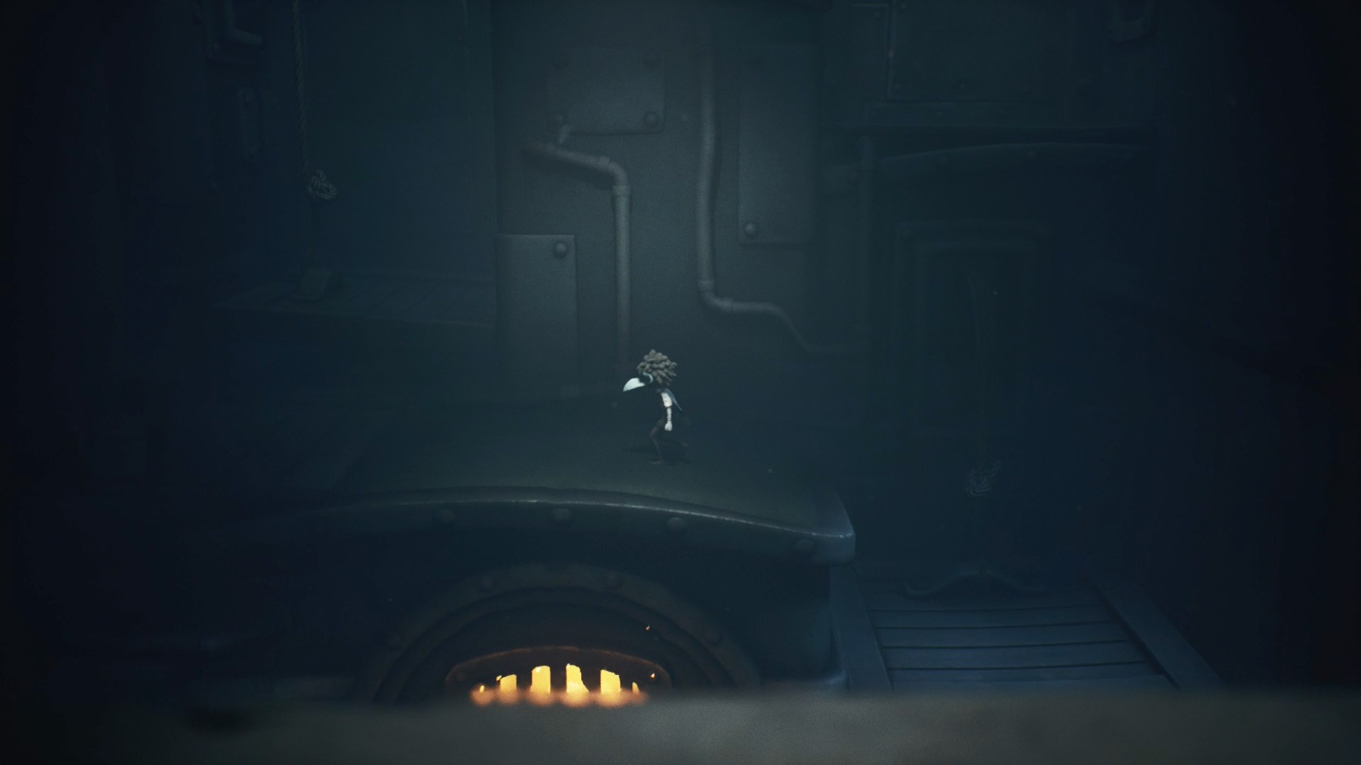 後はジャンプとよじ登りで無事焼却炉の上側に進むことができるようになった！