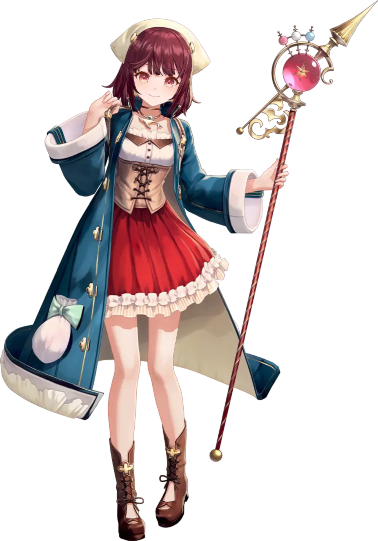 錬金術士になったばかりのリアスに錬金術を教えるため、頼まれてハルフェンを訪れることになる異邦人。「ソフィーのアトリエ」シリーズ2作品の主人公