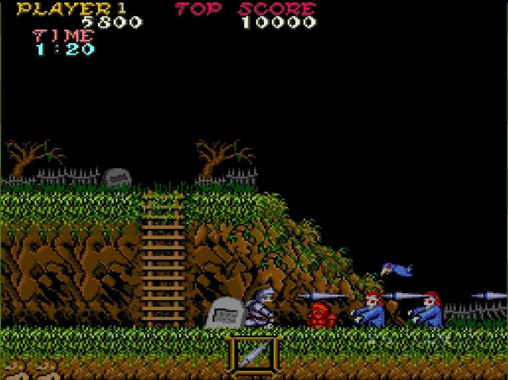 地面から次々と這い出し襲い掛かってくるゾンビ。ゲーム開始直後から不気味さも迫力も際立っていた