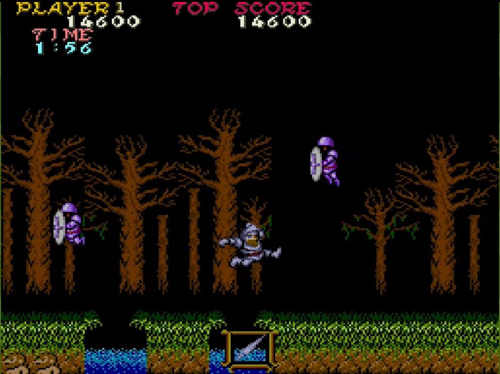 フライングナイトは、前方からの攻撃は盾で跳ね返すので背後から武器を当てないと倒せない