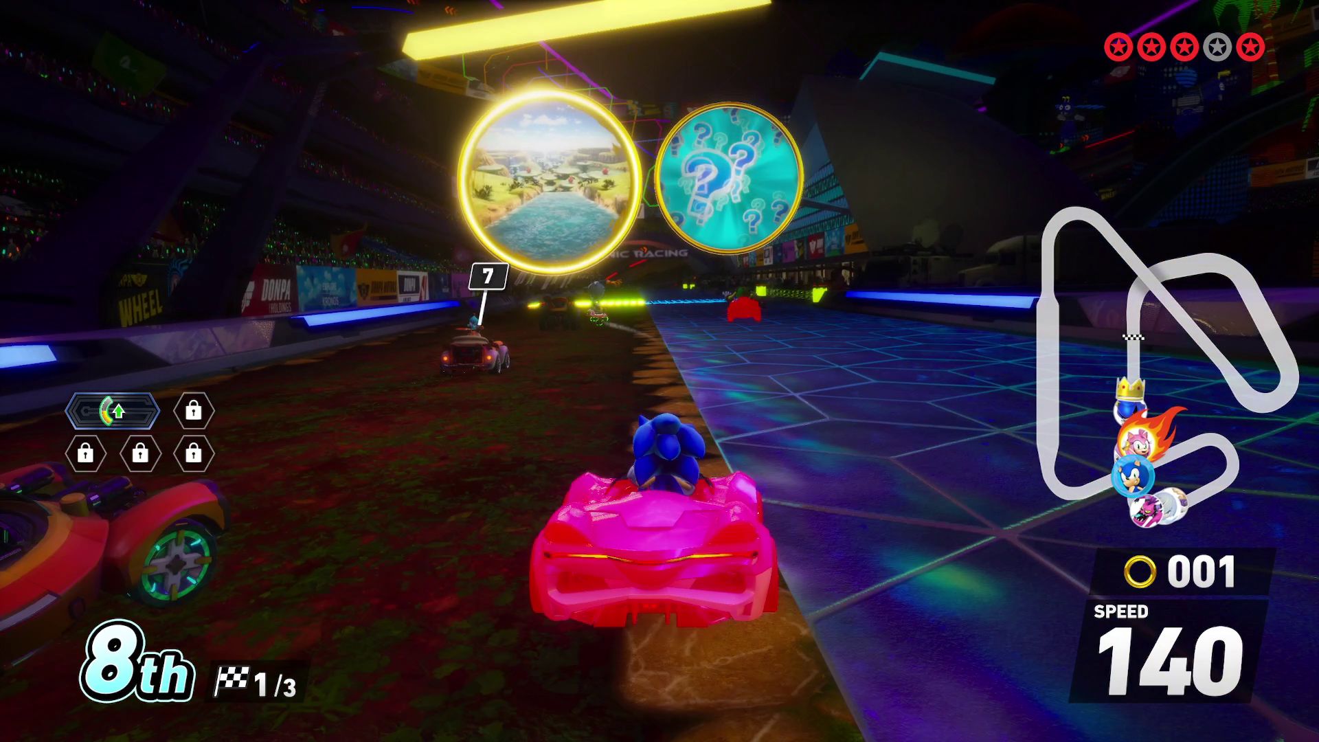 2ラップ目はクロスワールドとなり別の世界に飛び込む。この要素がプレーヤーを飽きさせない