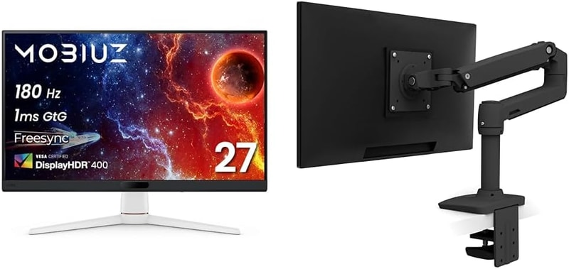 BenQ MOBIUZ EX271 + エルゴトロン LX デスク モニターアーム マットブラック