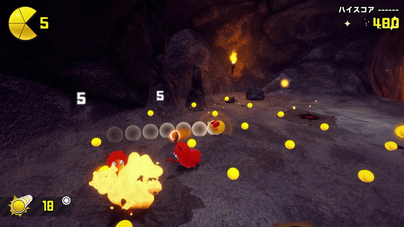 「パックマン」シリーズでお馴染みのゴーストたちが行く手を阻む