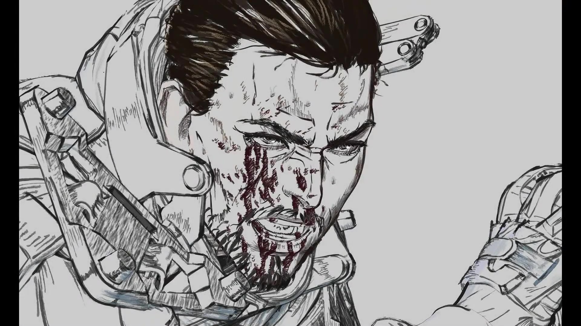 その線を元にした作画を制作