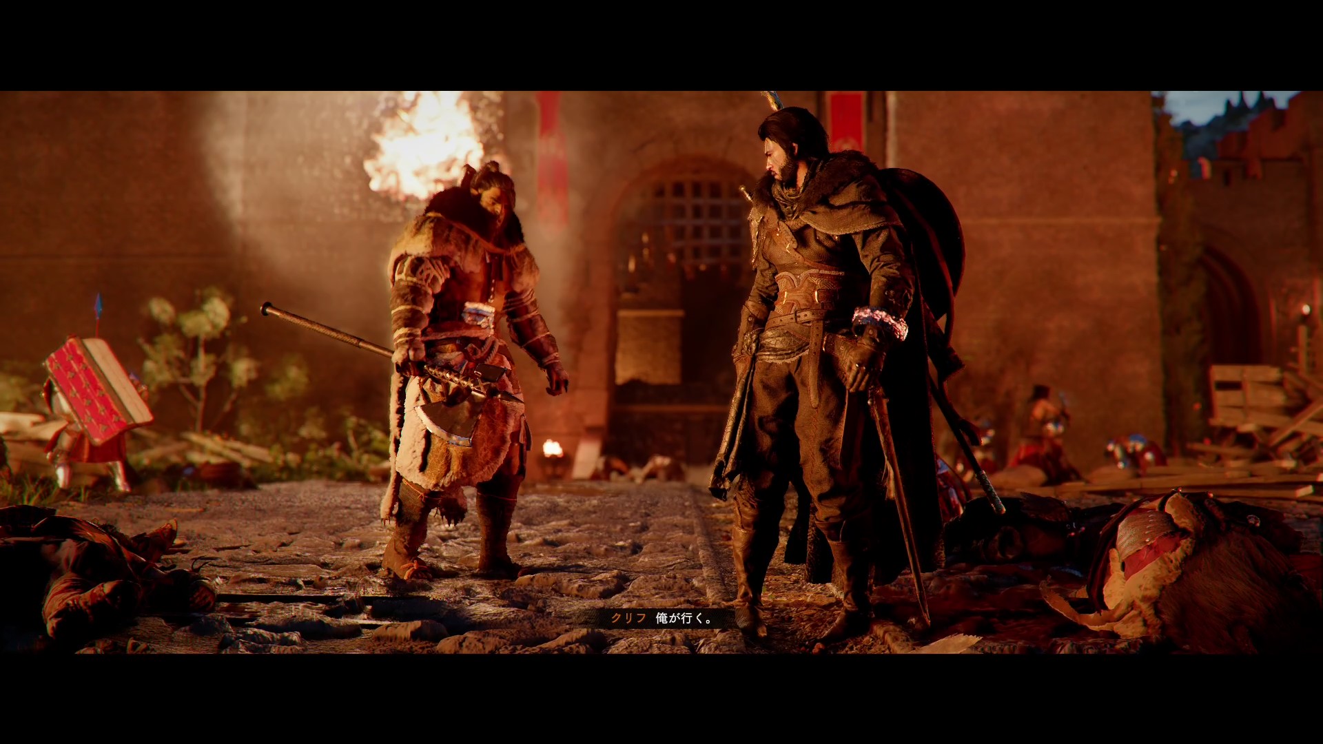 途中で迫力満点のカットシーンが流れる