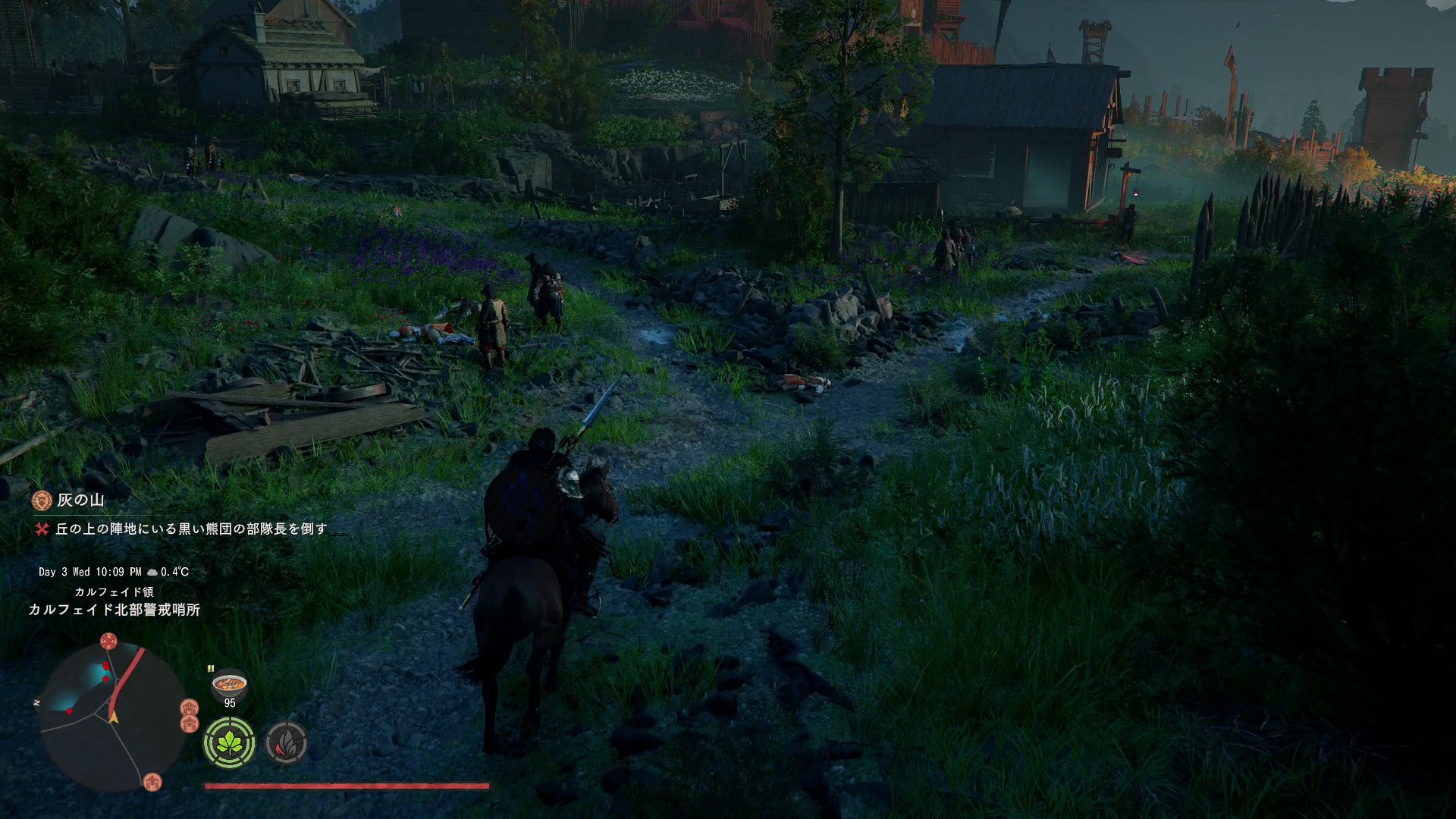 愛馬に乗って、敵味方が入り乱れる戦場を駆けていく