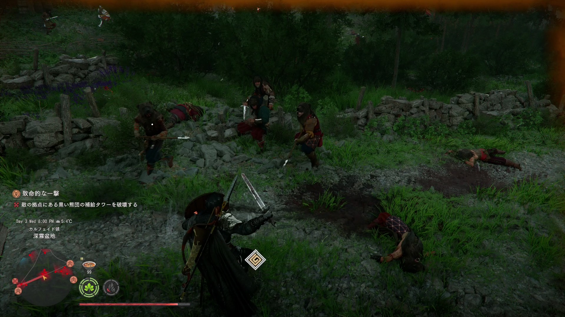 黒い熊は通常の兵士よりも強力な敵だ。複数人で襲い掛かるなど、連携のとれた動きが印象的だった