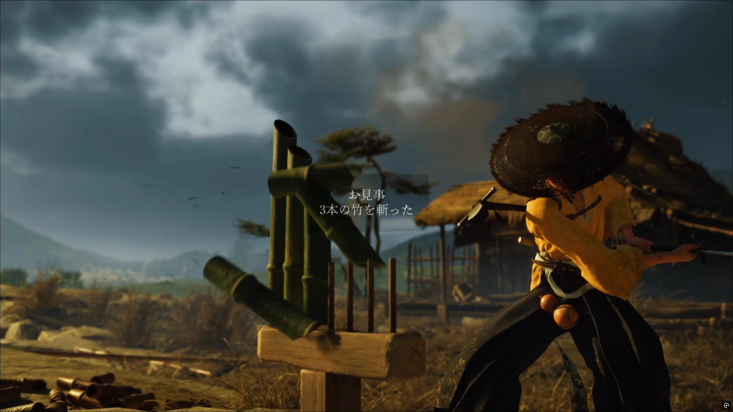 前作にも登場していた「稽古台」。体力回復や技の発動に欠かせない「気力」ゲージを増やせる