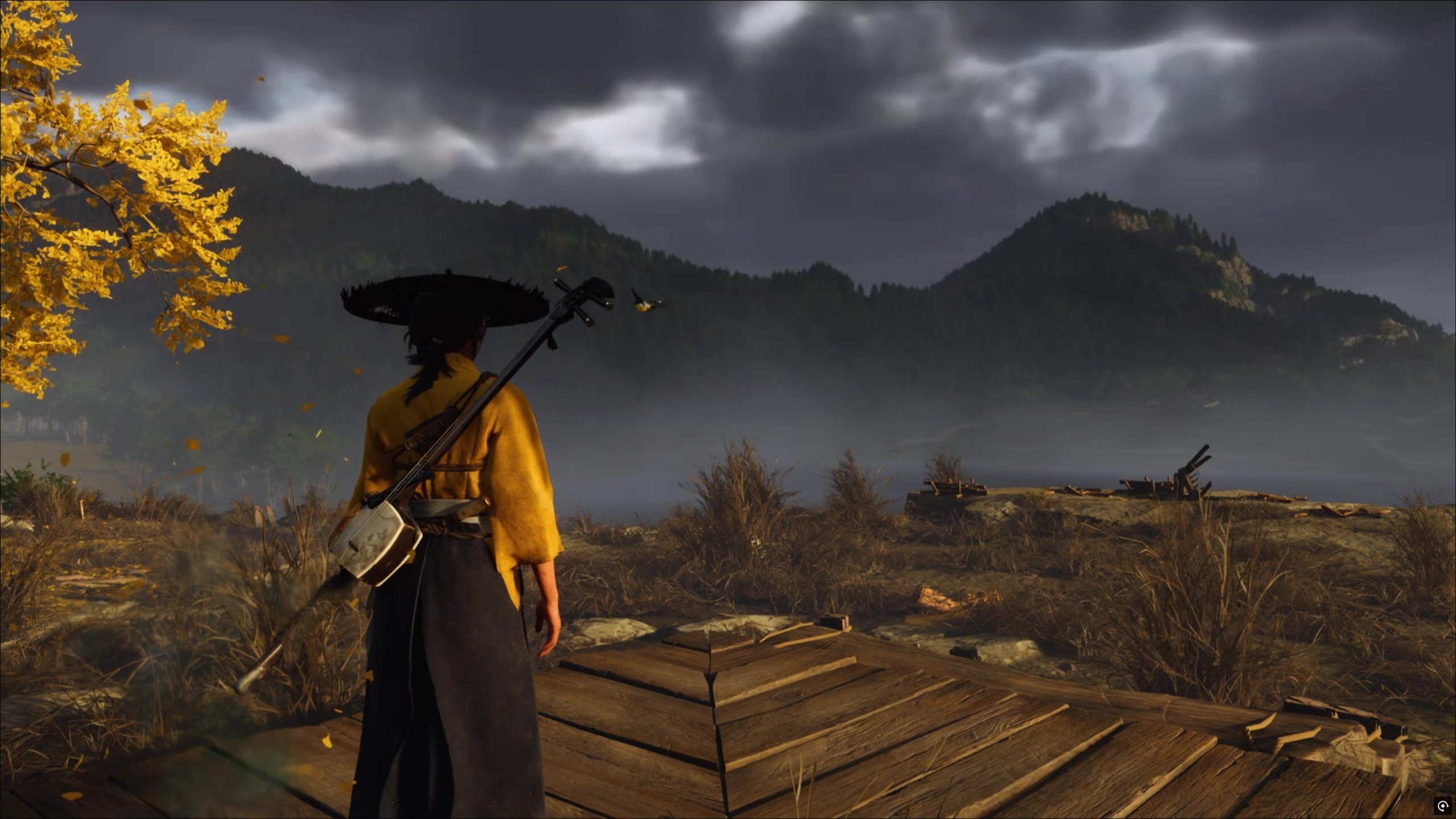 篤の「生家」を訪れると、タッチパッド長押しで過去を回想できる。上が過去、下が現在だ