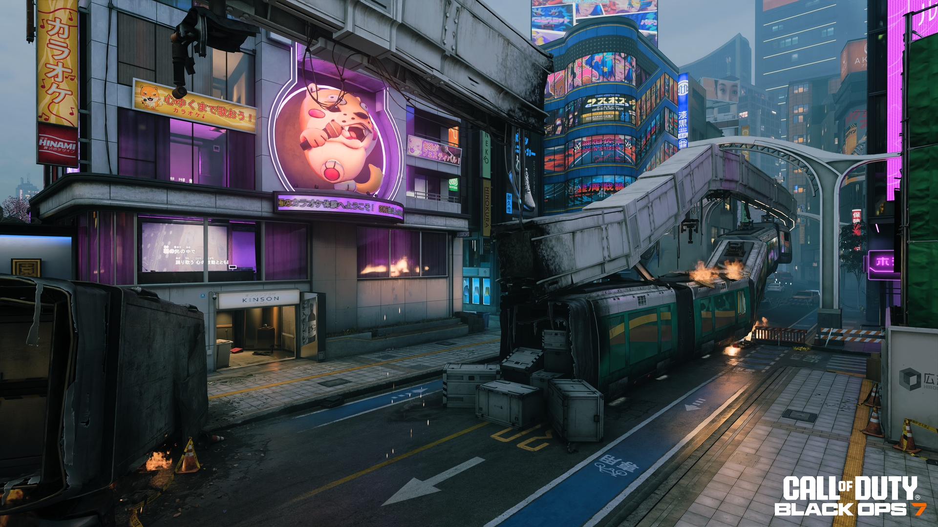 カラオケのスクリーンには日本語の歌詞も表示されている