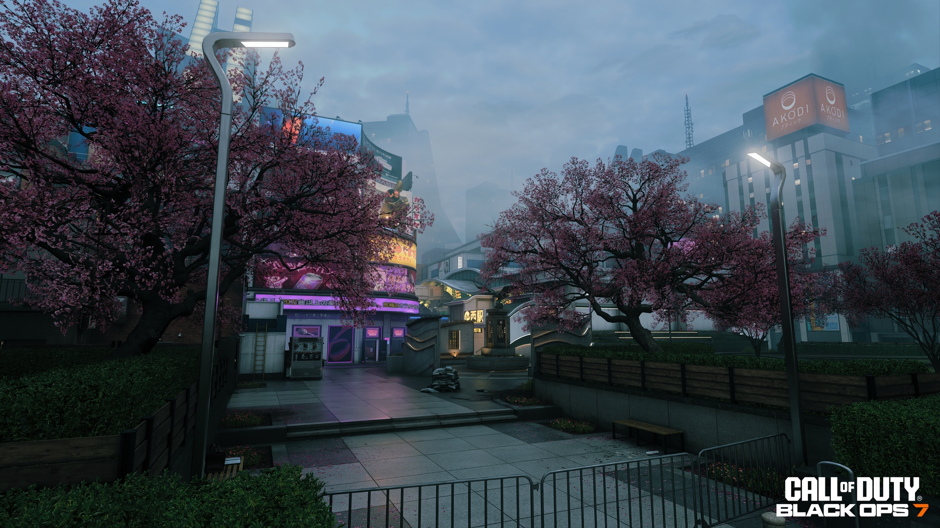 遠景のビルなどもかなり日本の繁華街らしさがある