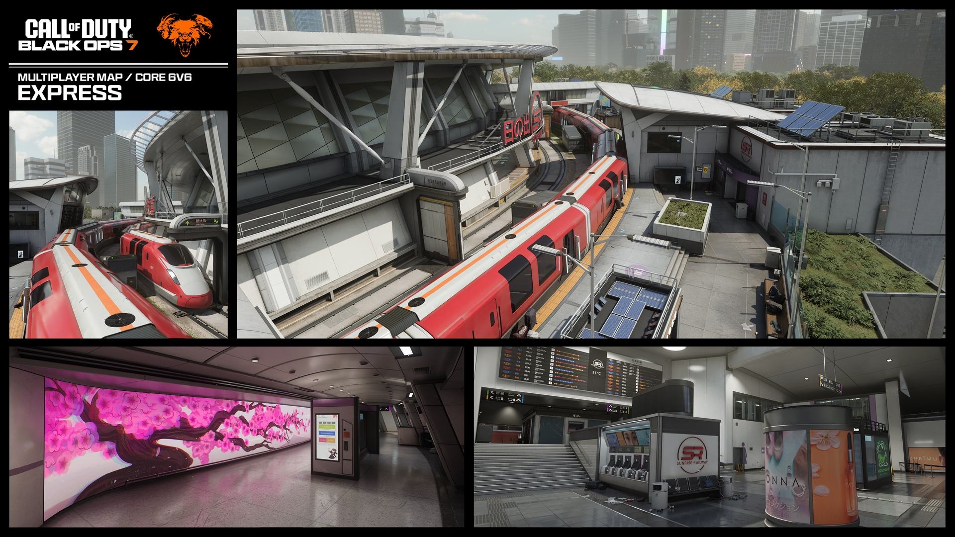 特急車両が発着するような日本風の駅。「BOII」からリマスターされているマップにはどんな変化が起きているのか期待が高まる