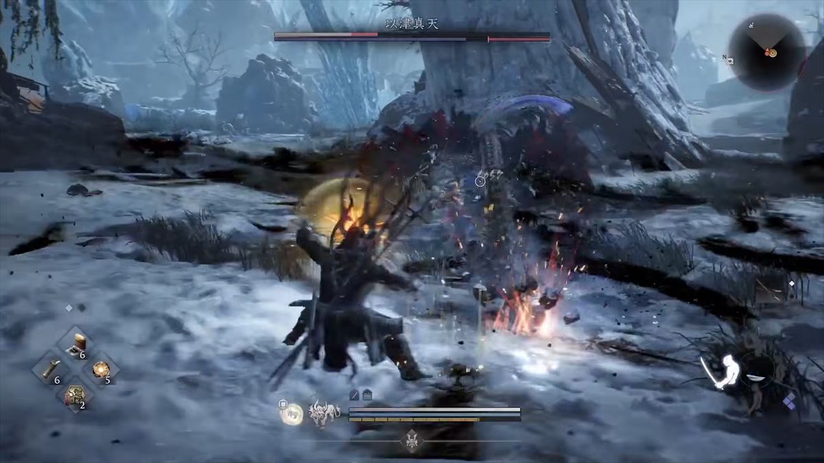 侍と忍者を繰り替えながら戦闘。高難易度なのは変わらずだ