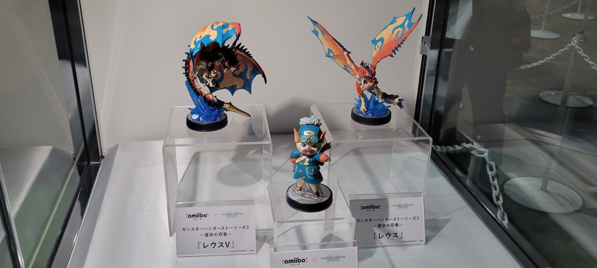 エリア内には本作の鍵となる主人公のオトモンにもなる「蒼い鱗を持つレウス」等が展示されている