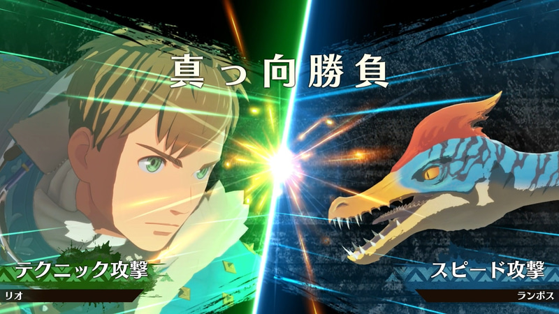 「パワー」「スピード」「テクニック」の3すくみの攻撃タイプを基盤としたコマンドバトルも健在。じゃんけん要素をベースに相手モンスターの視線や攻撃部位、味方のオトモンの攻撃タイプや各種スキルなど複合的な要素で独自の駆け引きを生み出している