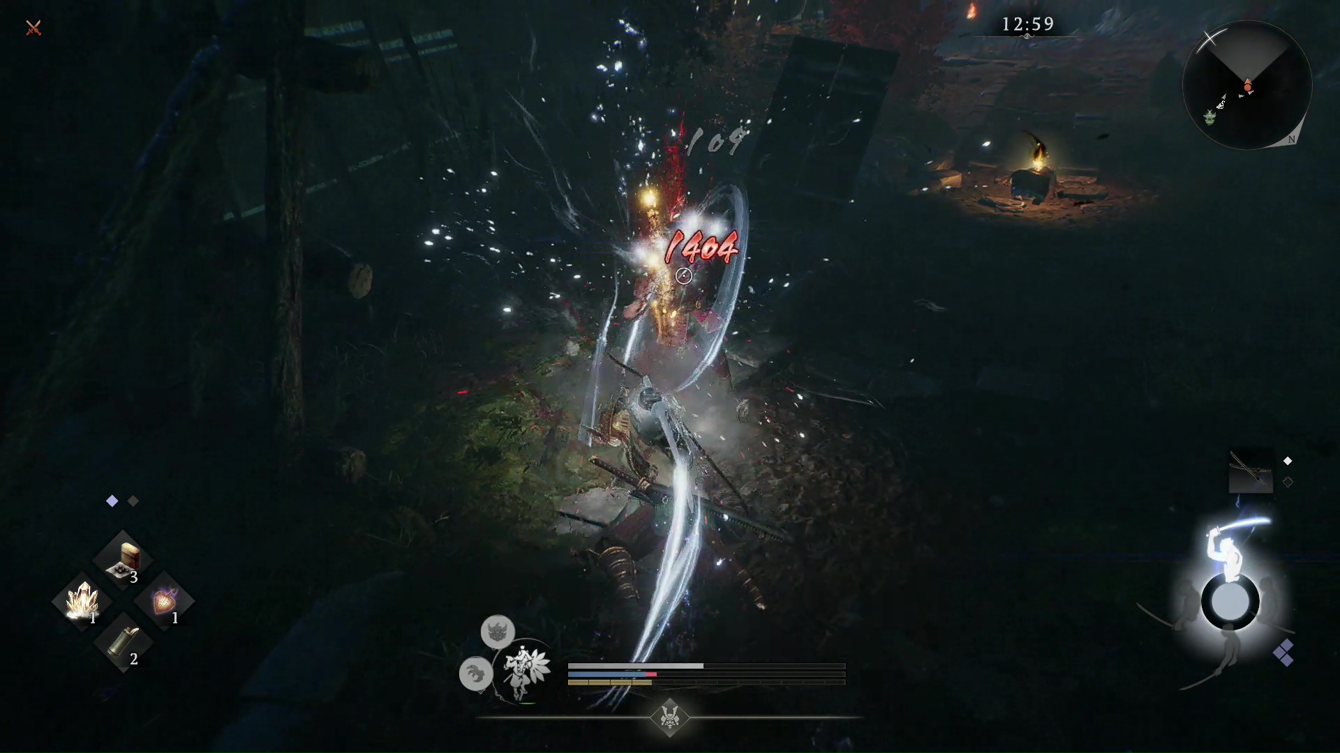 技研ぎ状態は白いオーラを放ち、強力な攻撃を繰り出すことができる