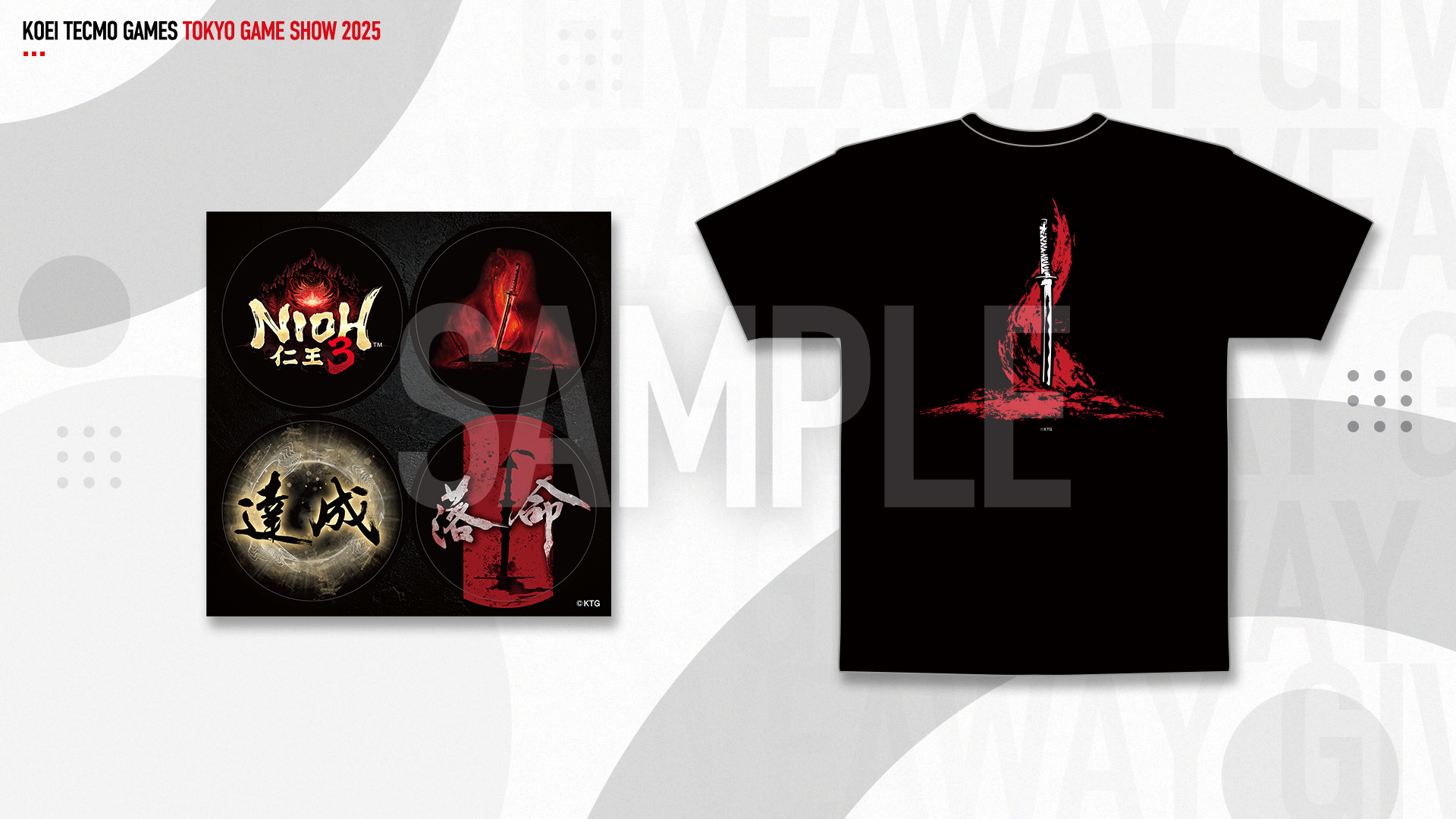 試遊特典のステッカーとTシャツ