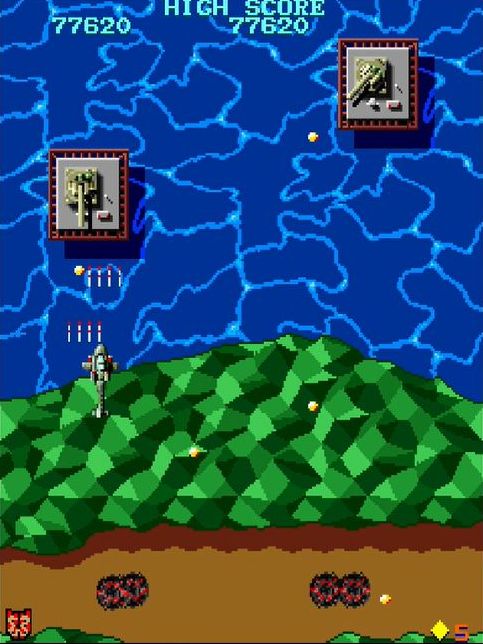 本作に出現する敵キャラのほとんどが戦車ゆえ、空対地のバトルに終始する