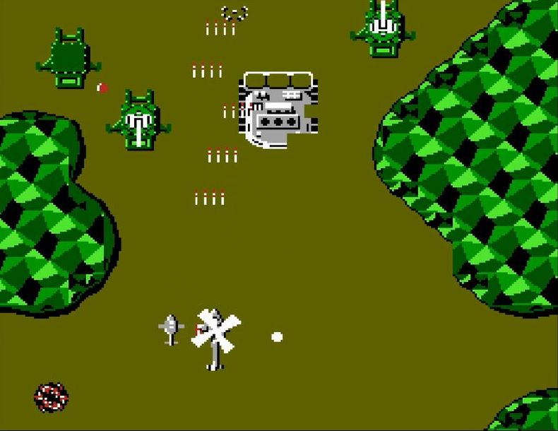 「究極タイガーヘリ」では、ファミコン版（写真上）とNES版も楽しめる