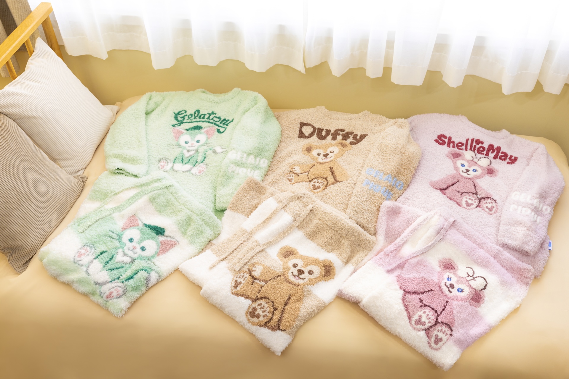 ルームウェアセット 〈gelato pique〉各22,000円