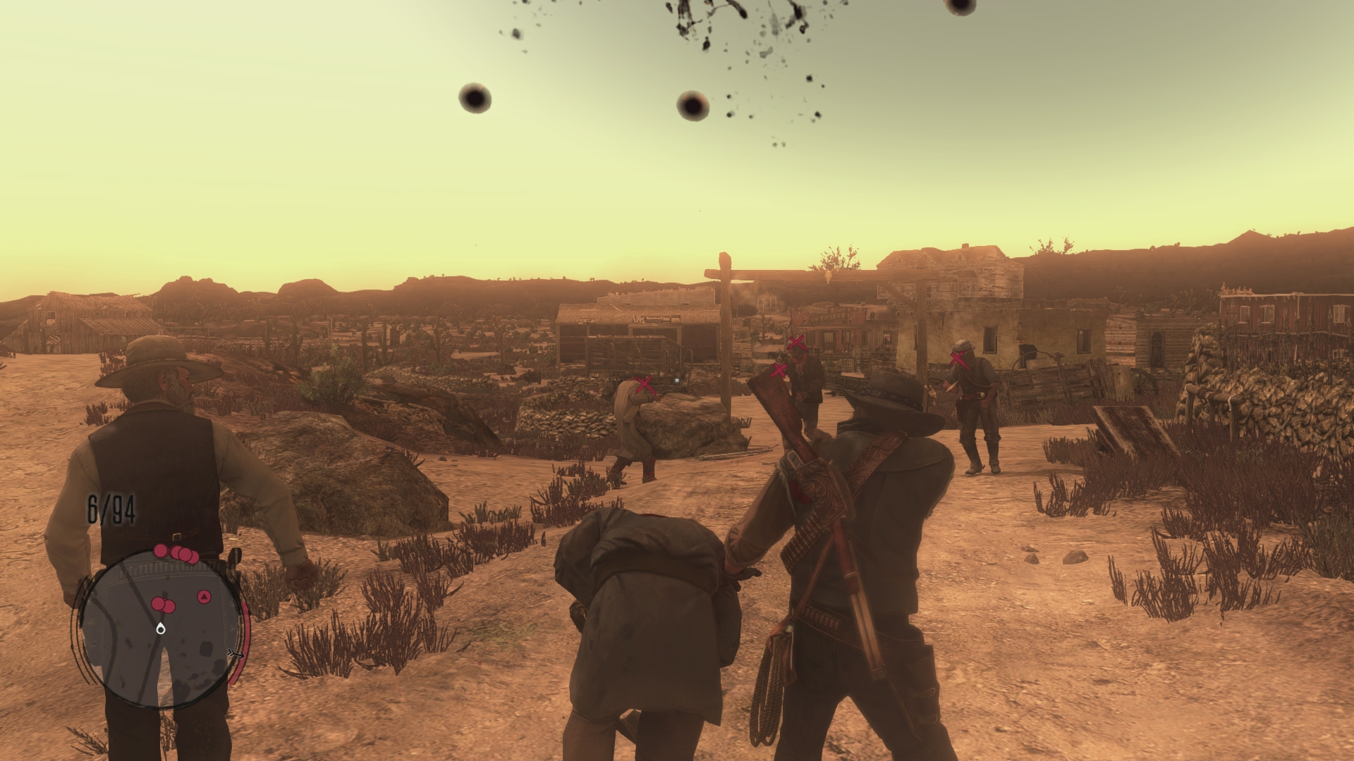 発動すると時間の流れが遅くなるデッドアイ。敵をロックして確実に銃弾をヒットさせる