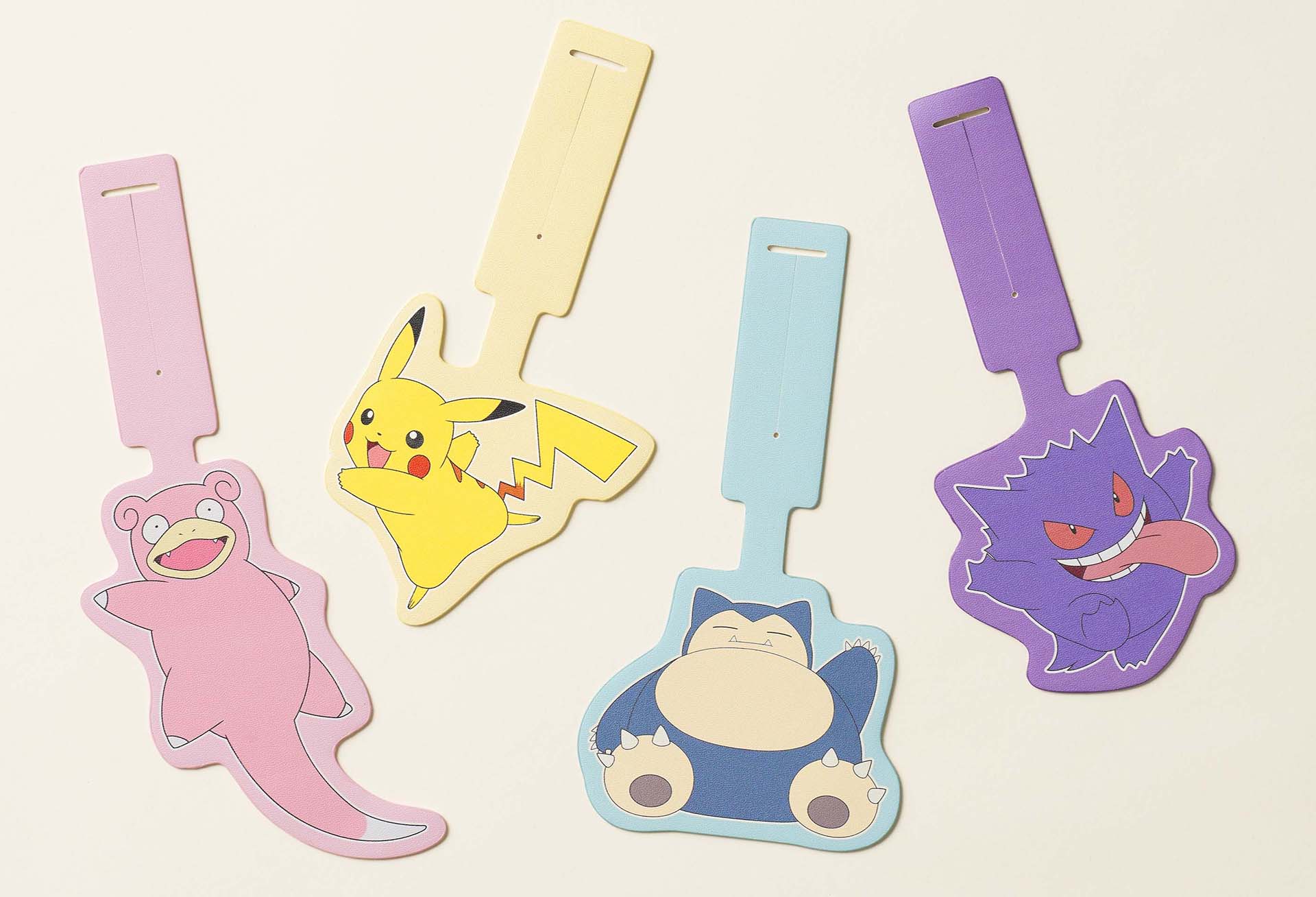 くるっとラゲッジタグ　ヤドン、ピカチュウ、カビゴン、ゲンガー（1個880円）