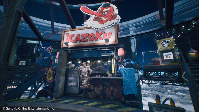 装備や回復アイテムを売買できるショップ「KAZOKU」