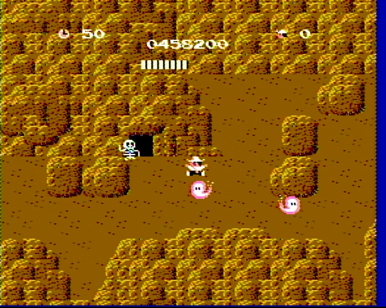 カラのいる洞窟がチェックポイントの役目も果たし、ここをクリアするとタイムがリセットされる