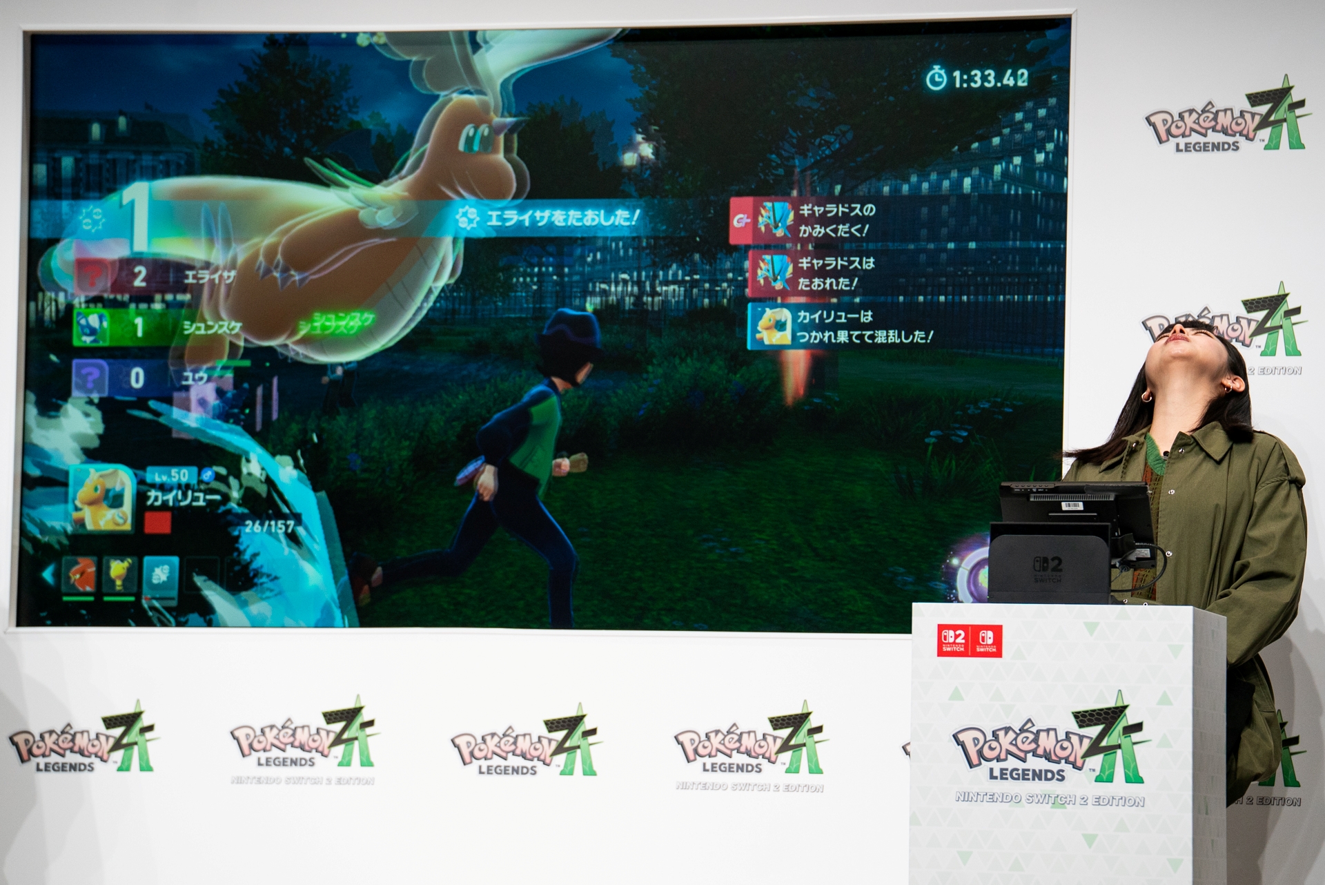 無念にも倒される池田さん