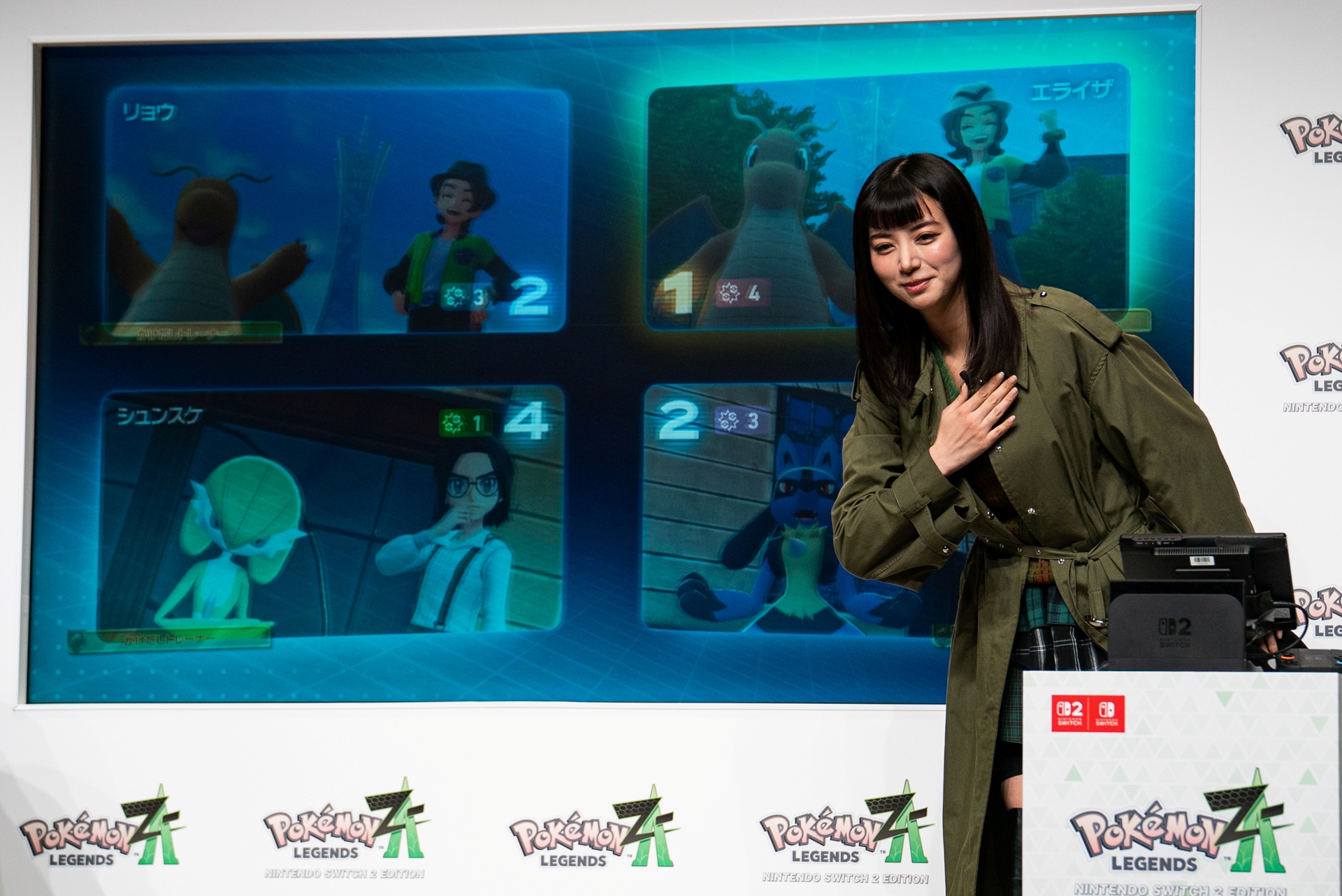 勝者の余裕で一礼する池田さん