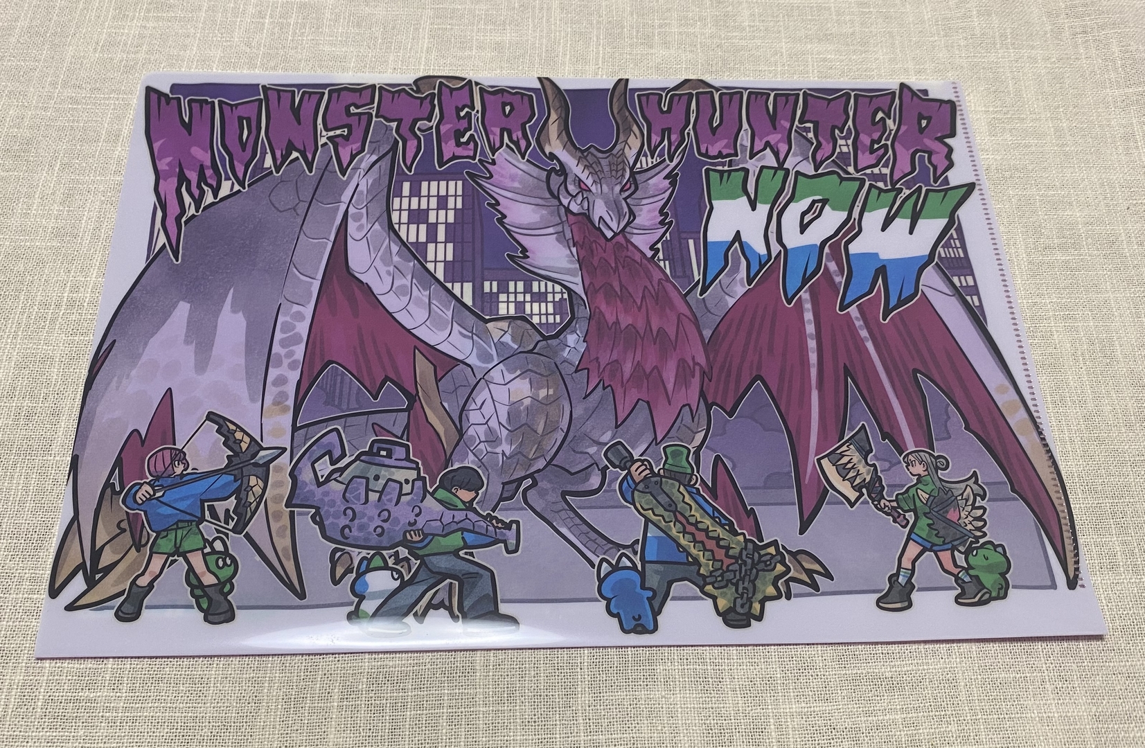 （表面）メル・ゼナとハンターたちが夜の街で遭遇したようなデザイン