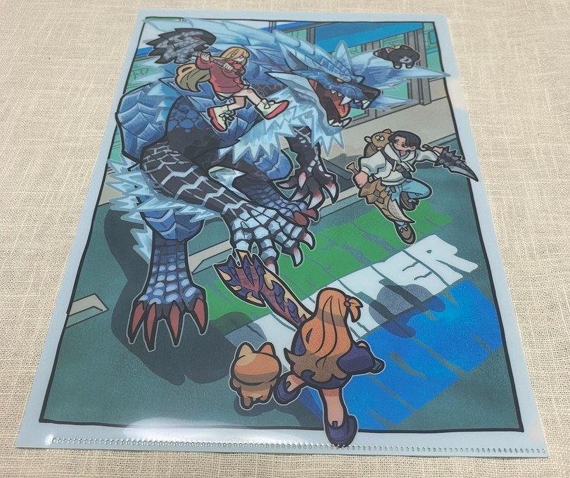 （表面）ルナガロンとファミリーマートの前で戦うハンターたち