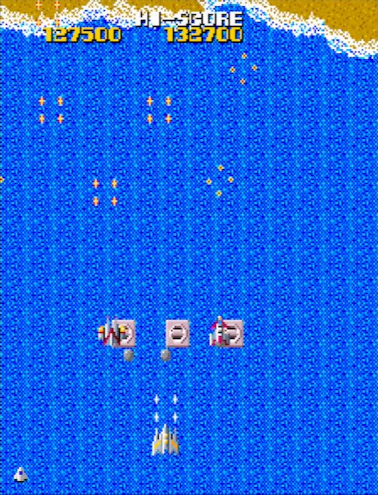 一見すると何もない水面から、突如砲台が出現する場面がひんぱんに現れる