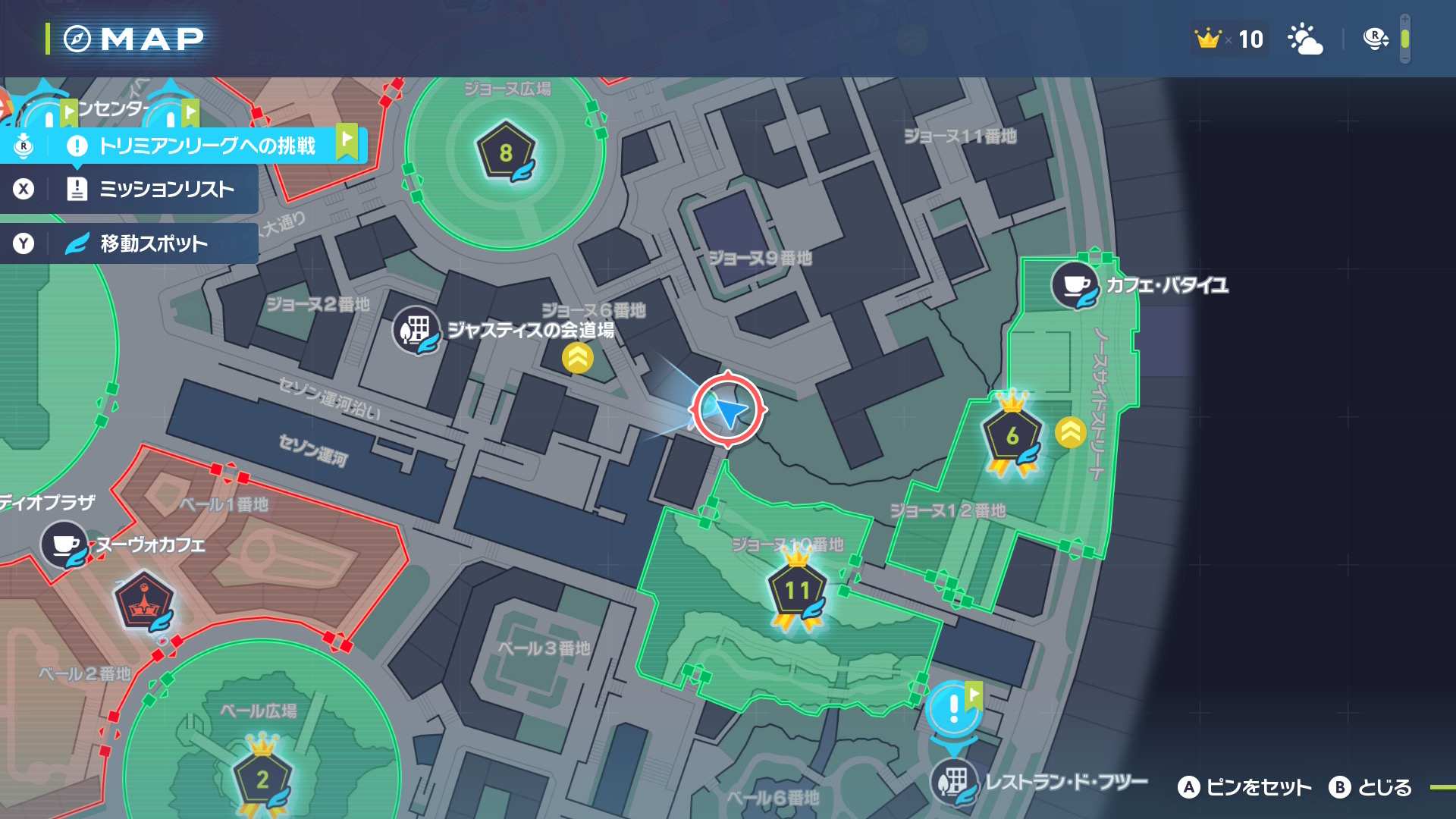 NPC「リミン」がいるのはマップのこの辺り。ワイルドゾーン6、8、11辺りにファストトラベルして行くといいだろう