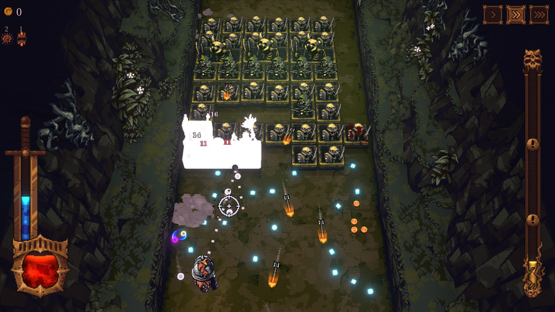 敵は画面下まで到達すると直接攻撃もしてくる