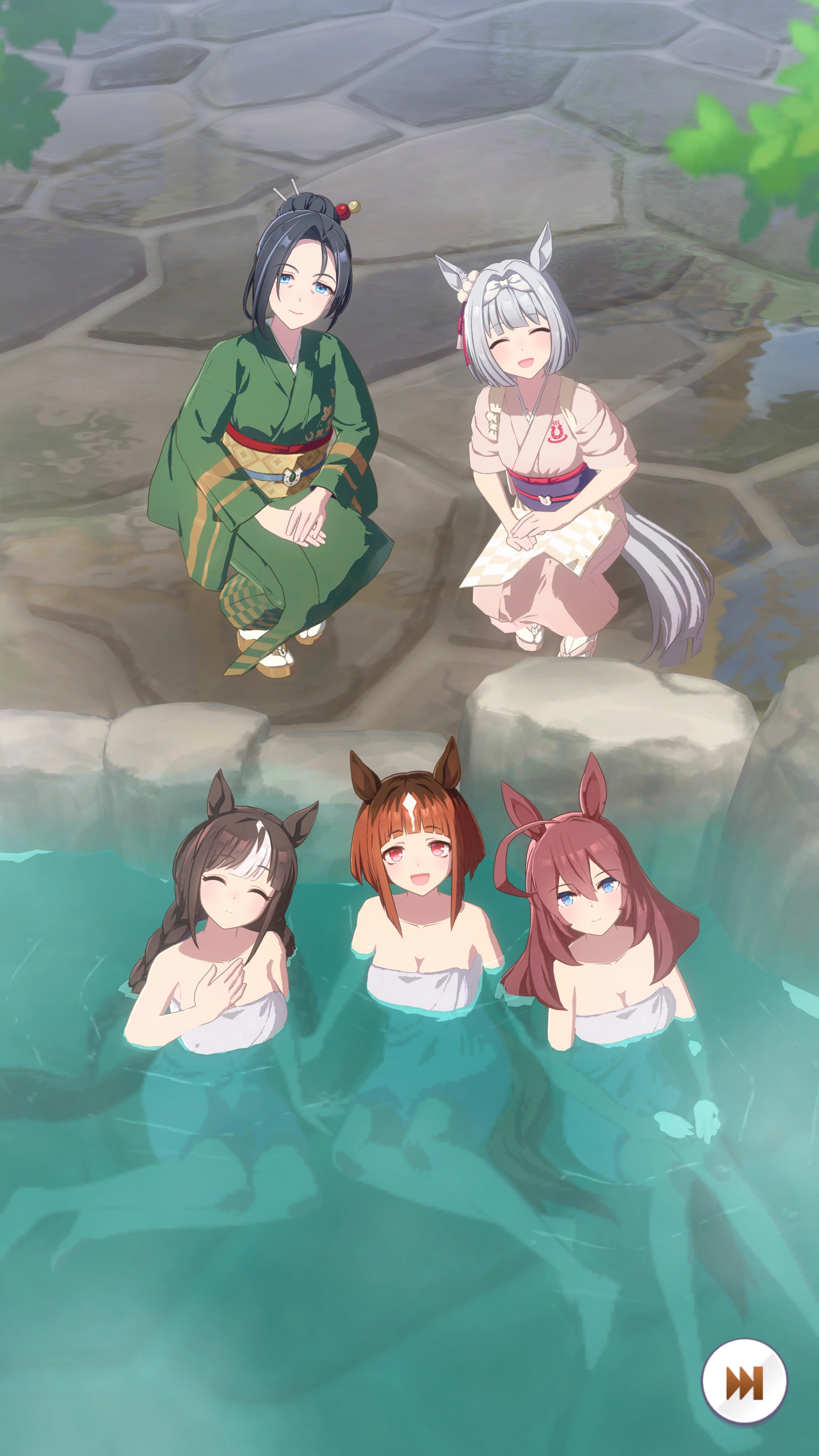 3年目の「湯浴み会」のスペシャルカットは中央に自身の育成ウマ娘が配置される