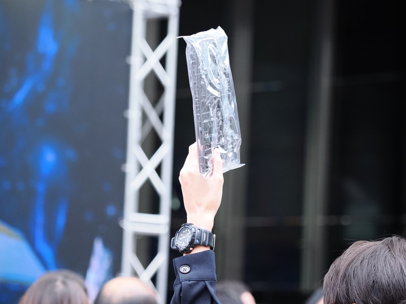 エコプラを貰うために並ぶ観光客も多かった