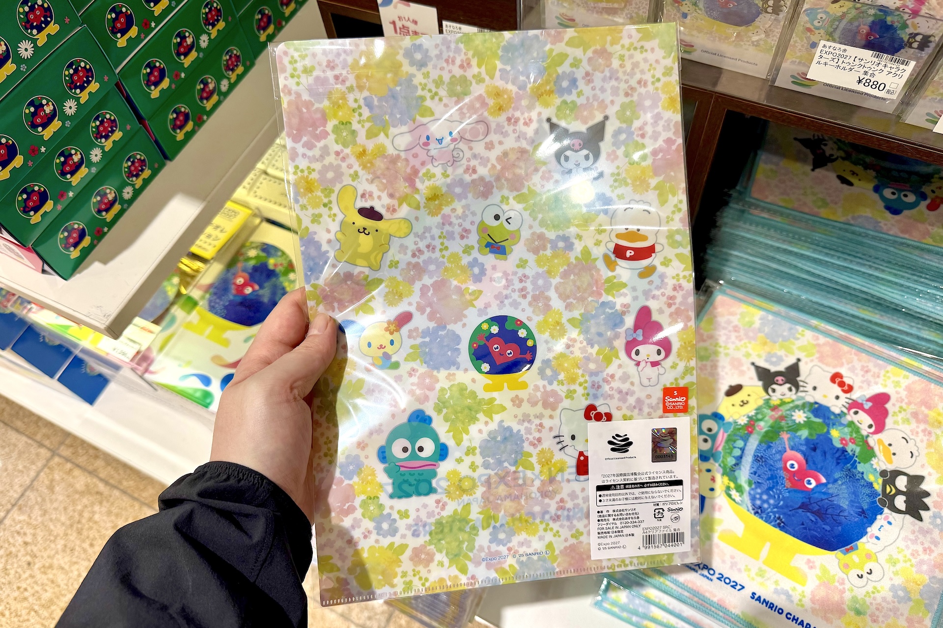 EXPO2027 【サンリオキャラクターズ】 トゥンクトゥンク クリアファイル 価格：495円