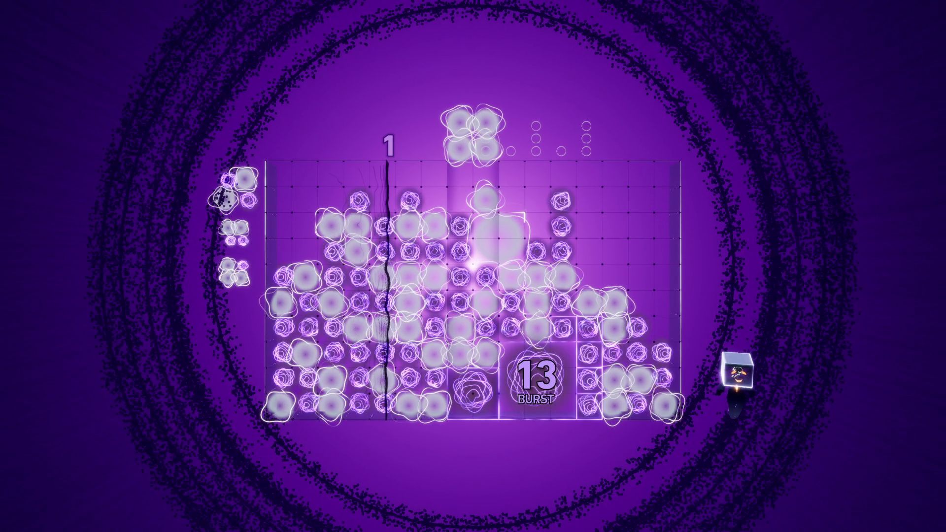 一時的にタイムラインが止まり、BURSTモードが終わるまでに大きなスクエアを作ることができる