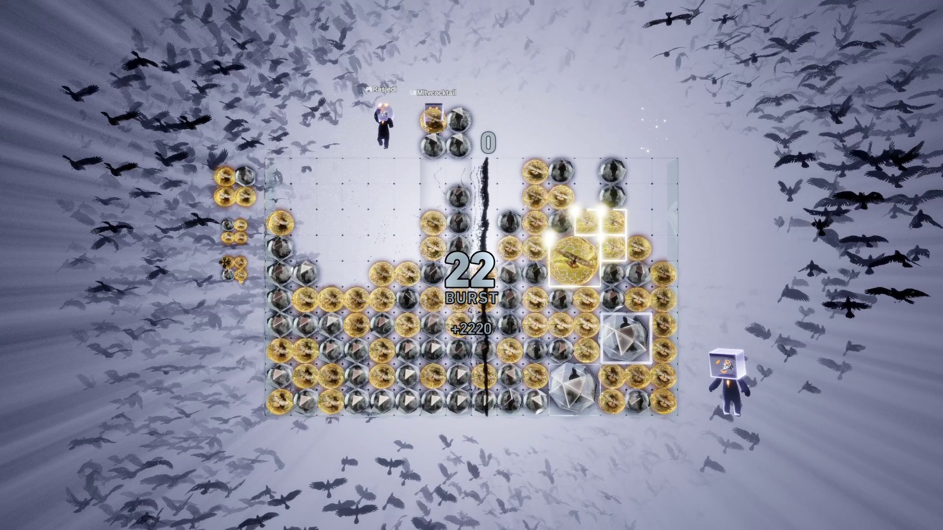 一時的にタイムラインが止まり、BURSTモードが終わるまでに大きなスクエアを作ることができる